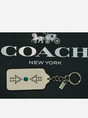 COACH Western Rivets Hang Tag Bag Charm